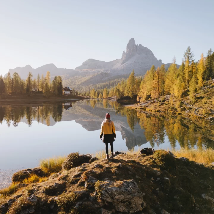 Morning view of Croda da Lago, Travel Photography by Carmen Budau