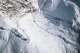 Aerial view of Transfagarasan road in winter