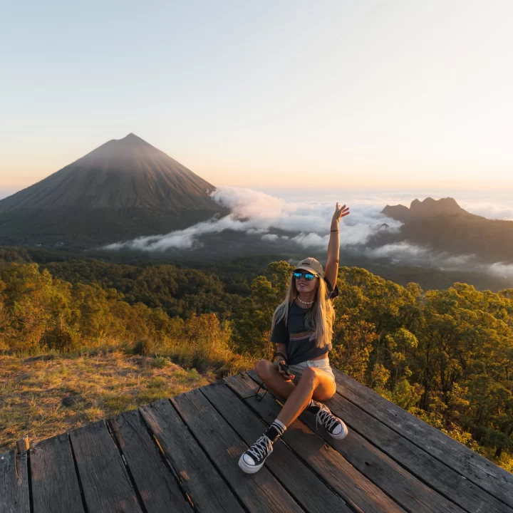 Sunset in Bajawa with Mount Inerie, Travel Photography by Carmen Budau