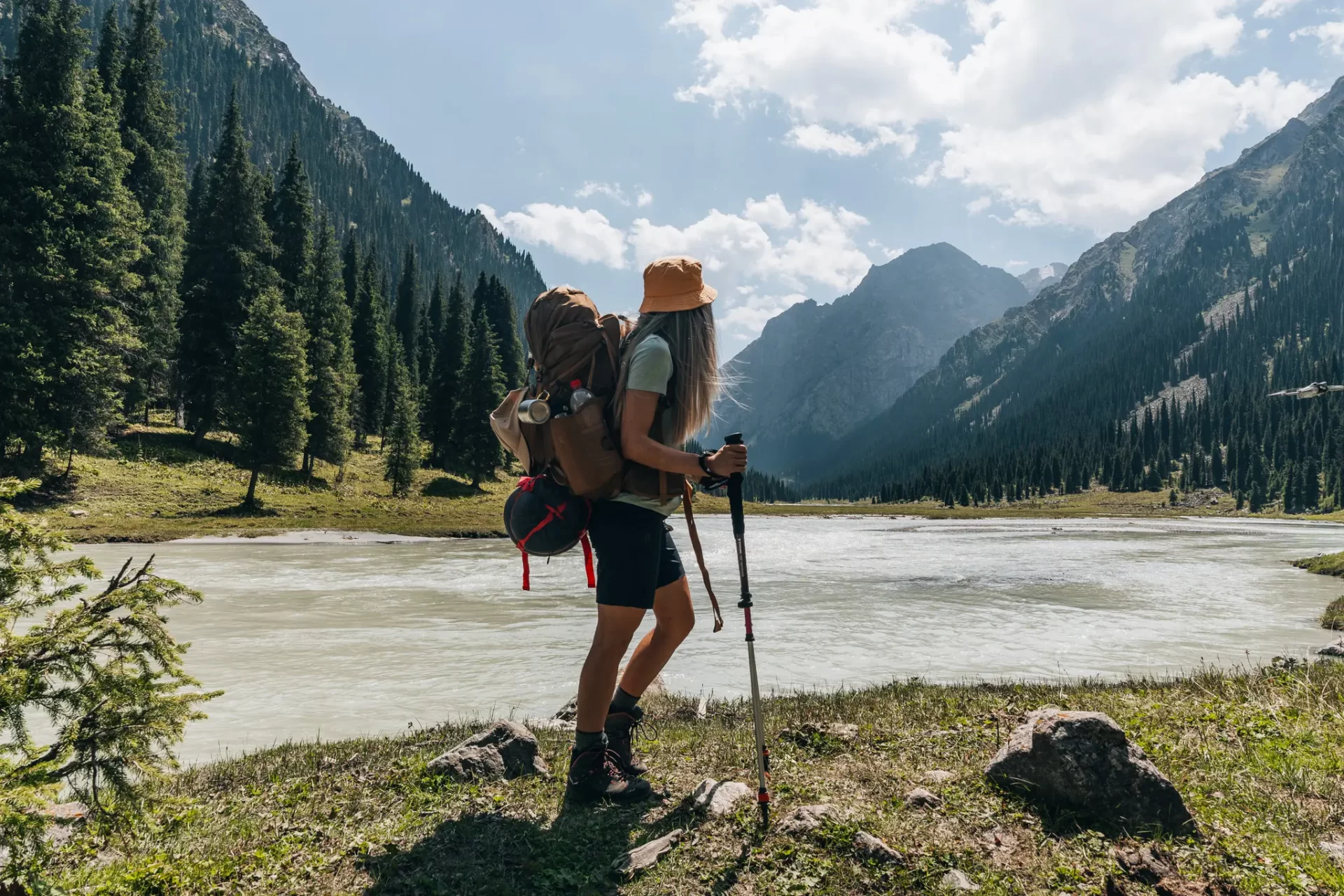 Hiking view in Karakol Gorge, Kyrgyzstan